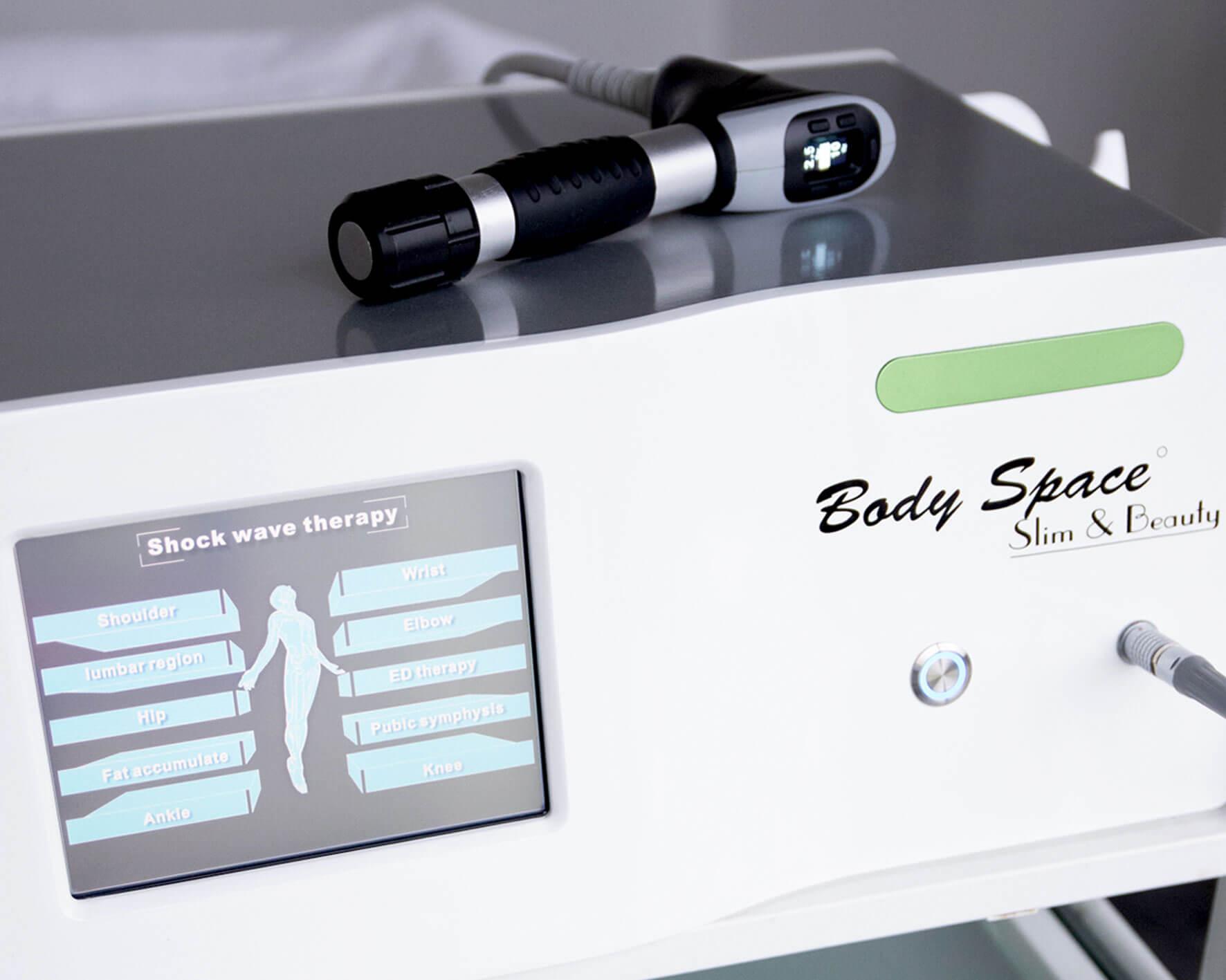Fala uderzeniowa ShockWave Body Space - Urządzenie kosmetyczne do terapii dźwiękową falą akustyczną. Jedna z najskuteczniejszych metod redukcji cellulitu i tkanki tłuszczowej